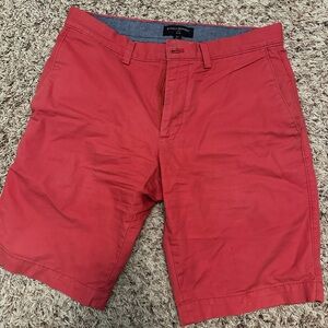 Banana Republic Red Flat Front Shorts 30 cotton